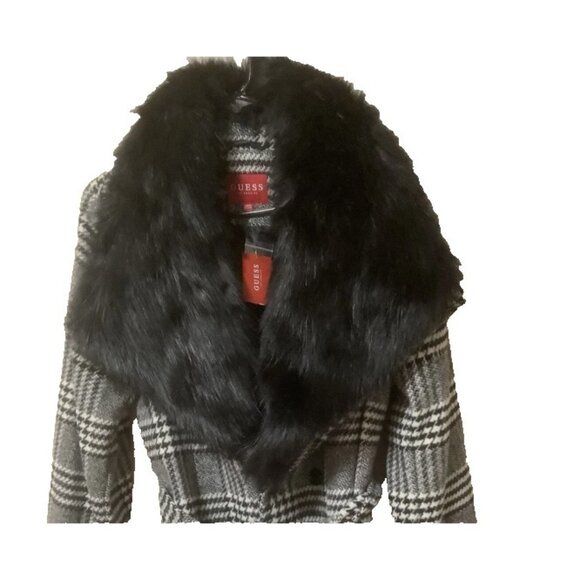 GUESS HOUNDSTOOTH CHECK Peacoat Black & White SIZE LARGE - Picture 14 of 14